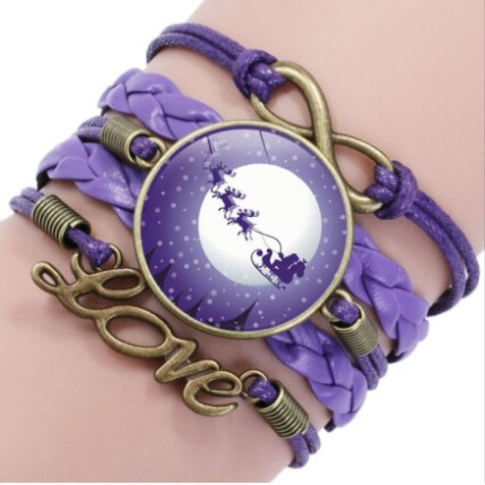 Santa and Sleigh Wrap Bracelet
